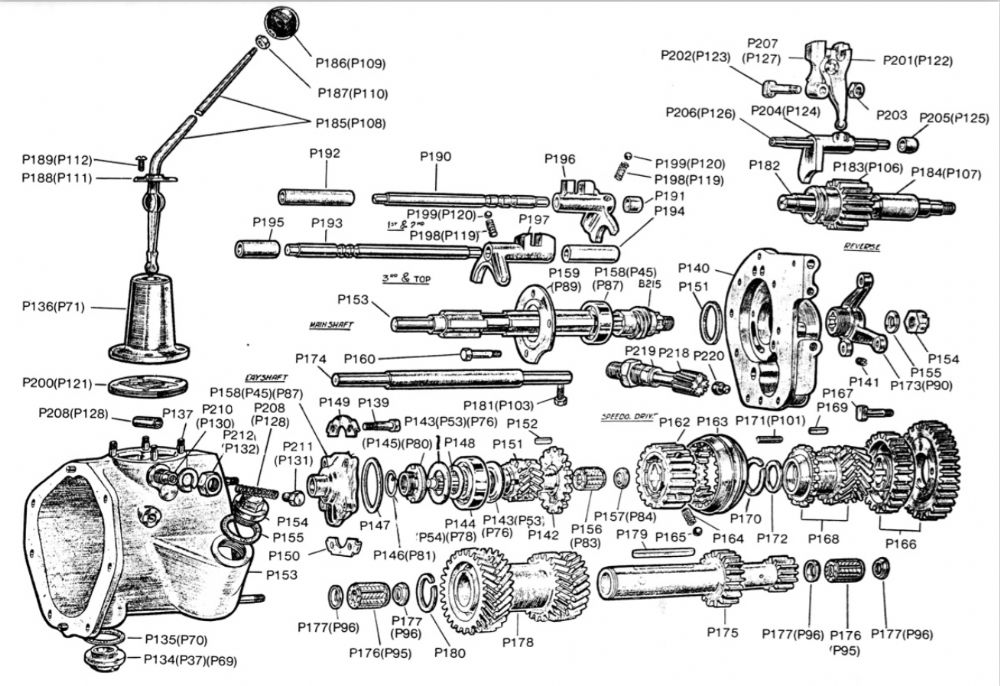 Morris Minor Gearbox Exploded Diagram Sketch Coloring Page